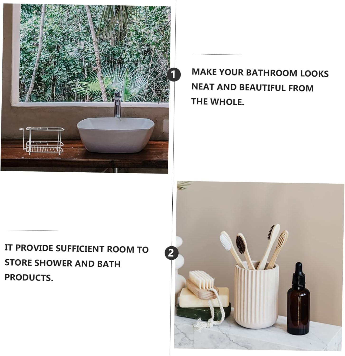STOBAZA Durable Stainless Steel Toothbrush Wall-Mounted Holder for Bathroom