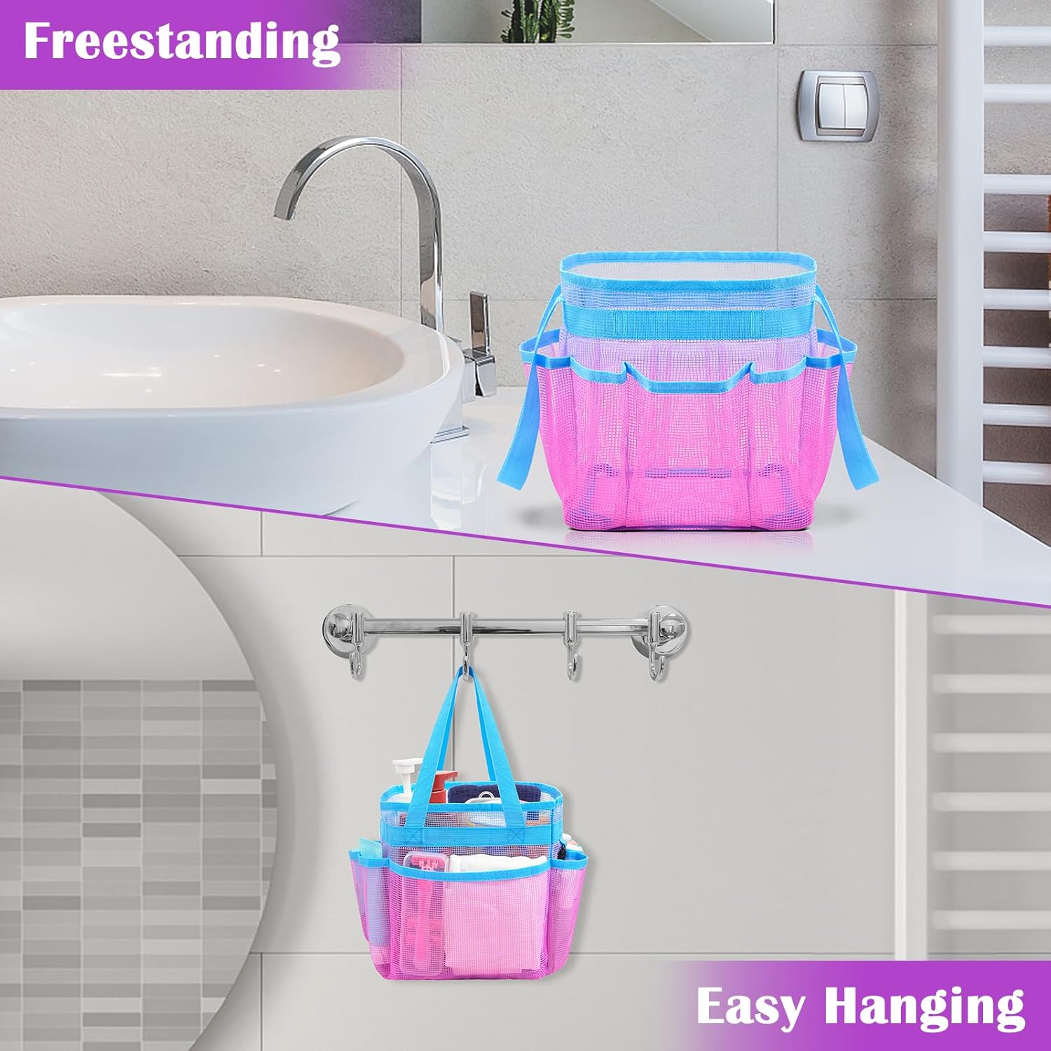 Fiodrimy Mesh Shower Caddy Portable
