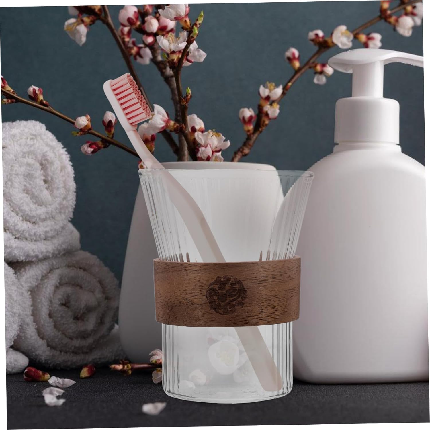 Cabilock Reusable Glass Toothbrush Cup