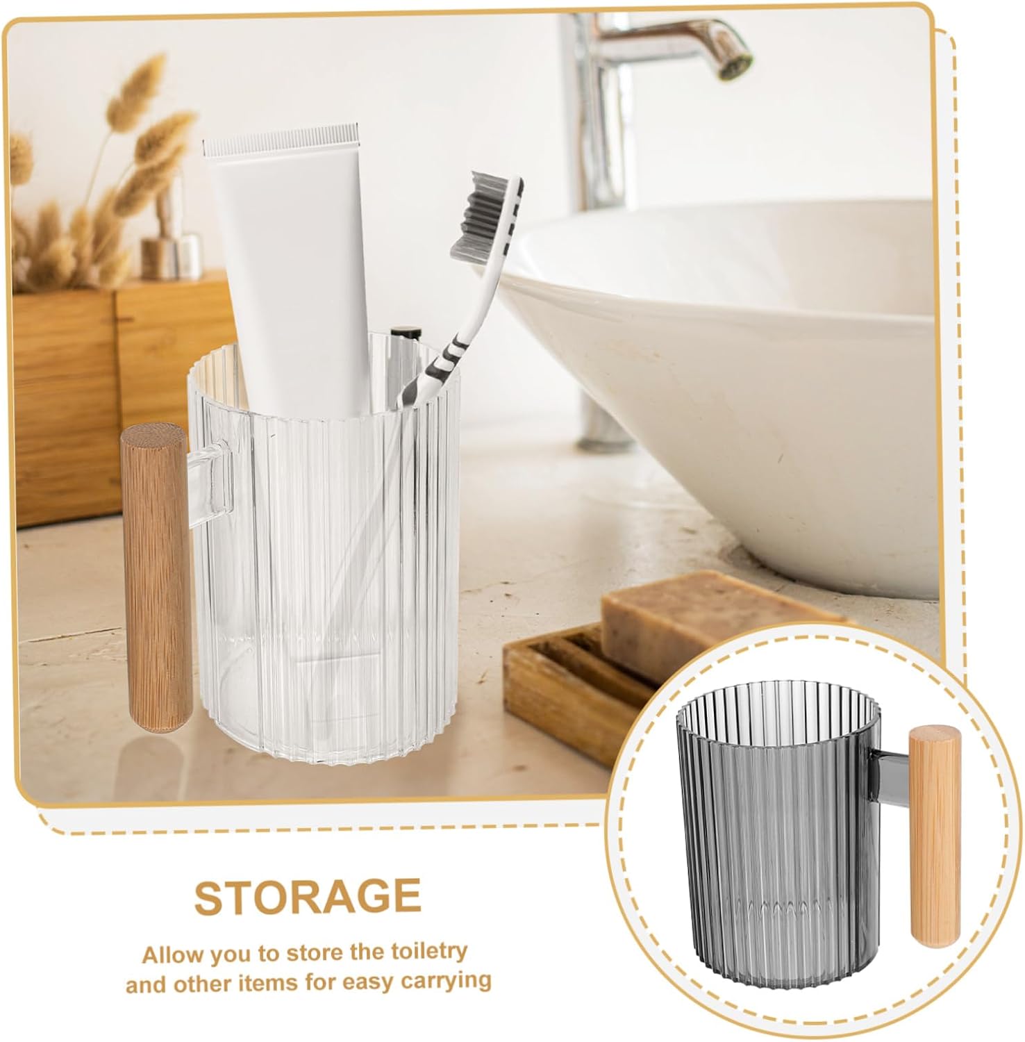 GleavI Reusable Toothbrush Cups