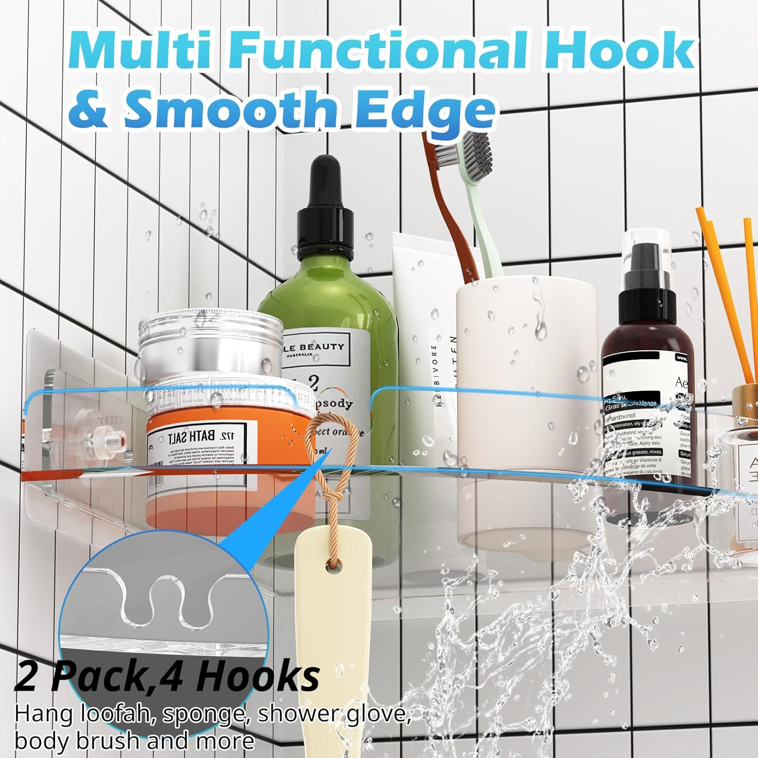 2-Piece Heavy Duty Corner Shower Caddy