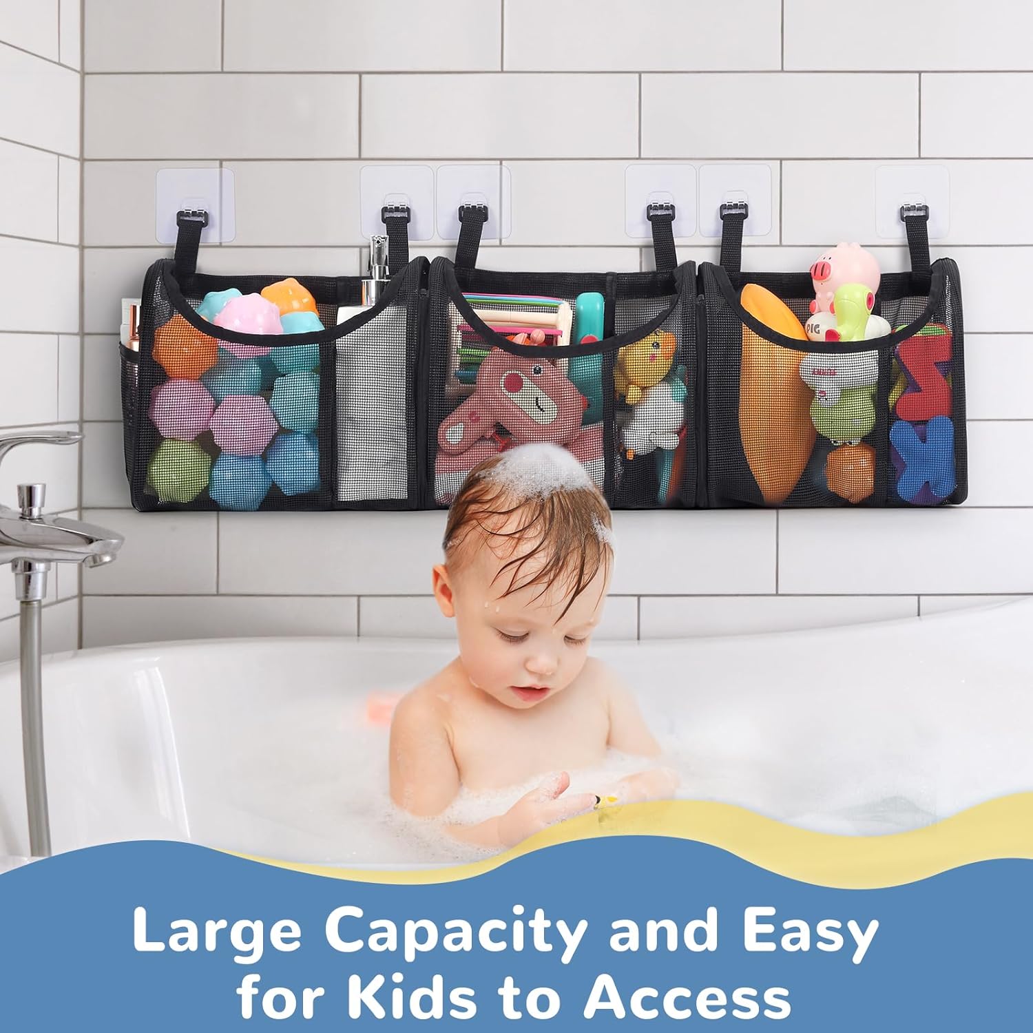 Durable Bath Toy Organizer Mesh Insert