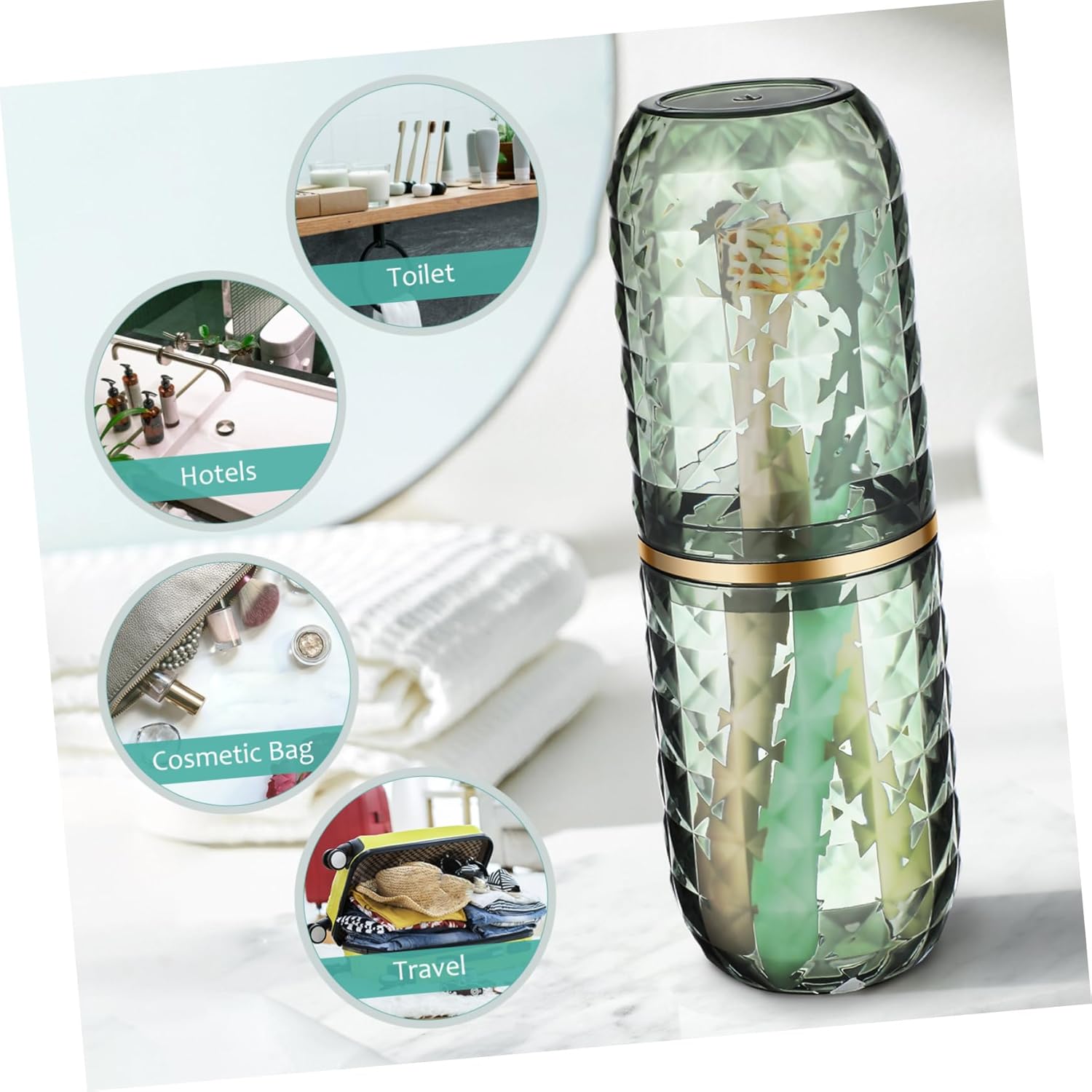 Stylish Dual-Purpose Toothbrush Mouthwash Holder