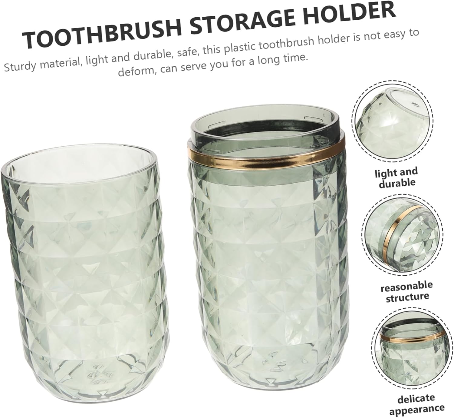 Happyyami - Modern Portable Toothbrush Mouthwash Holder for camping and Travel