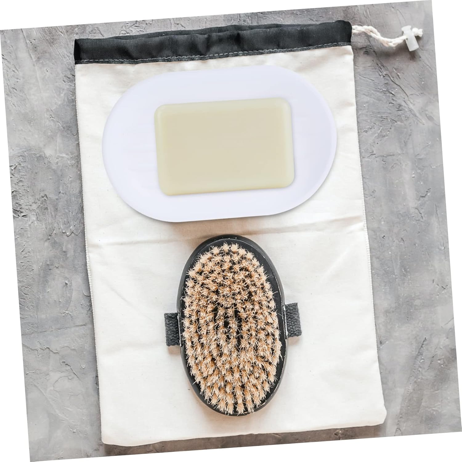 Space-Saving plastic housing for bathroom use
