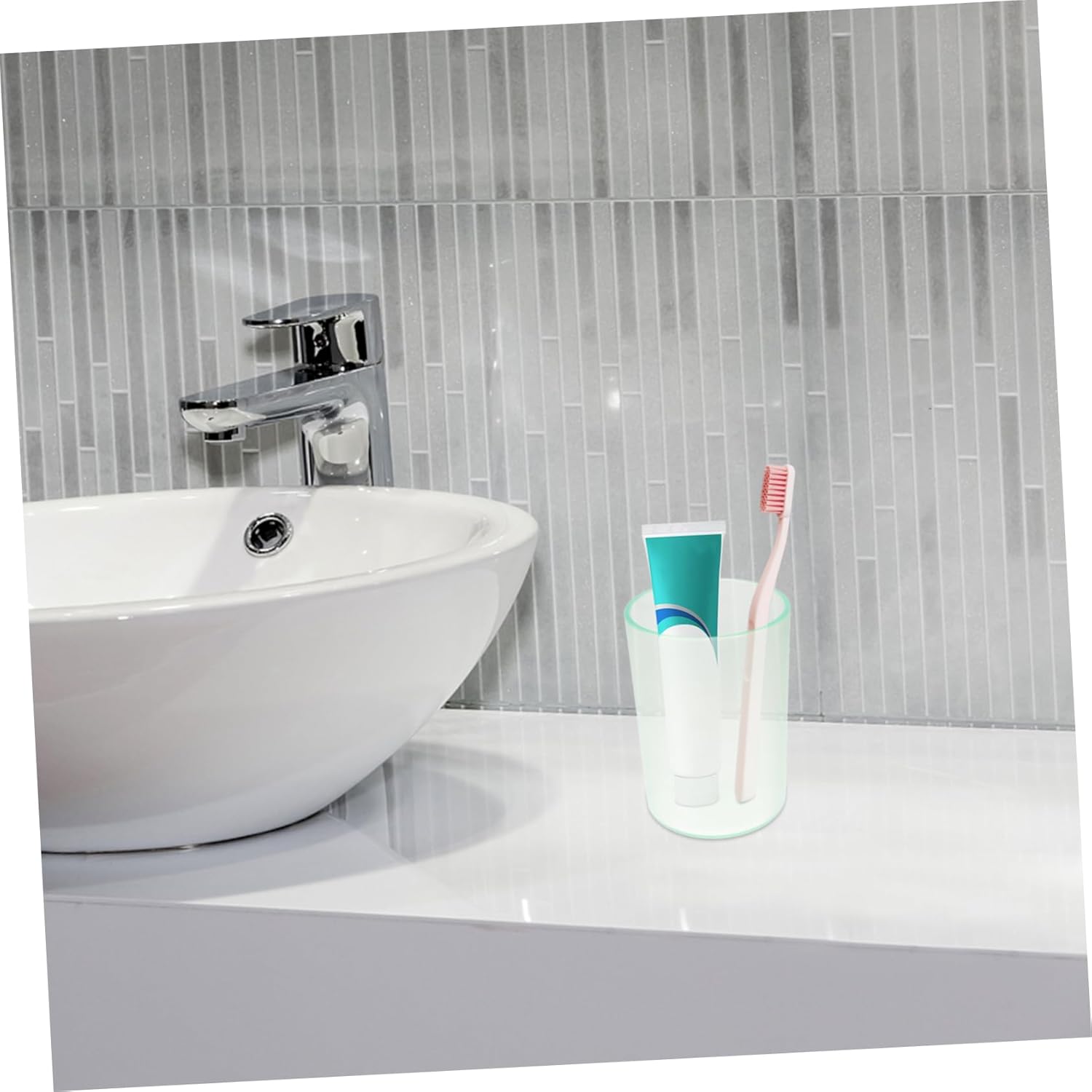 Transparent Toothbrush Cup Gargle Mug for Home and Travel
