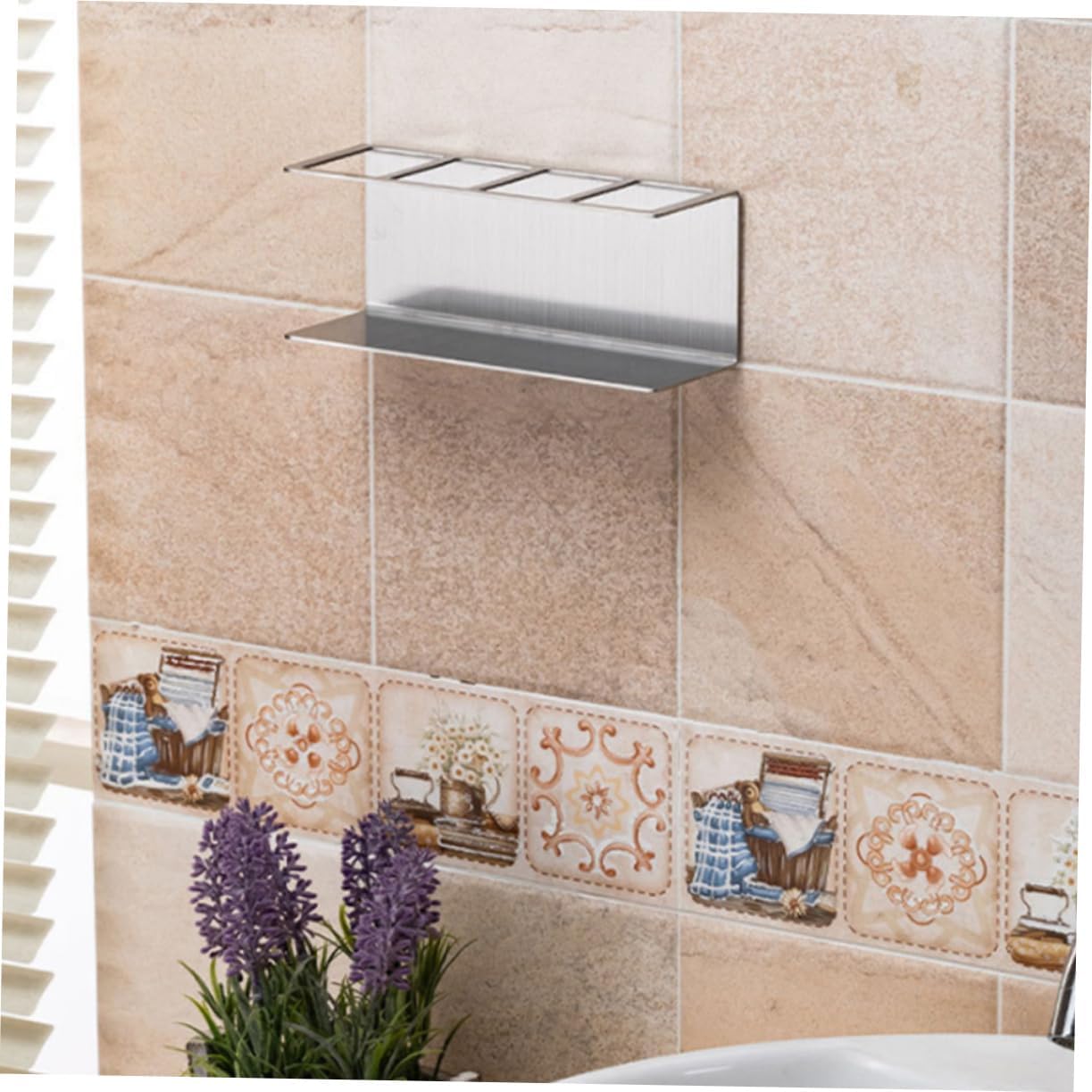 Stainless Steel Toothbrush Holder with Slots for US Market