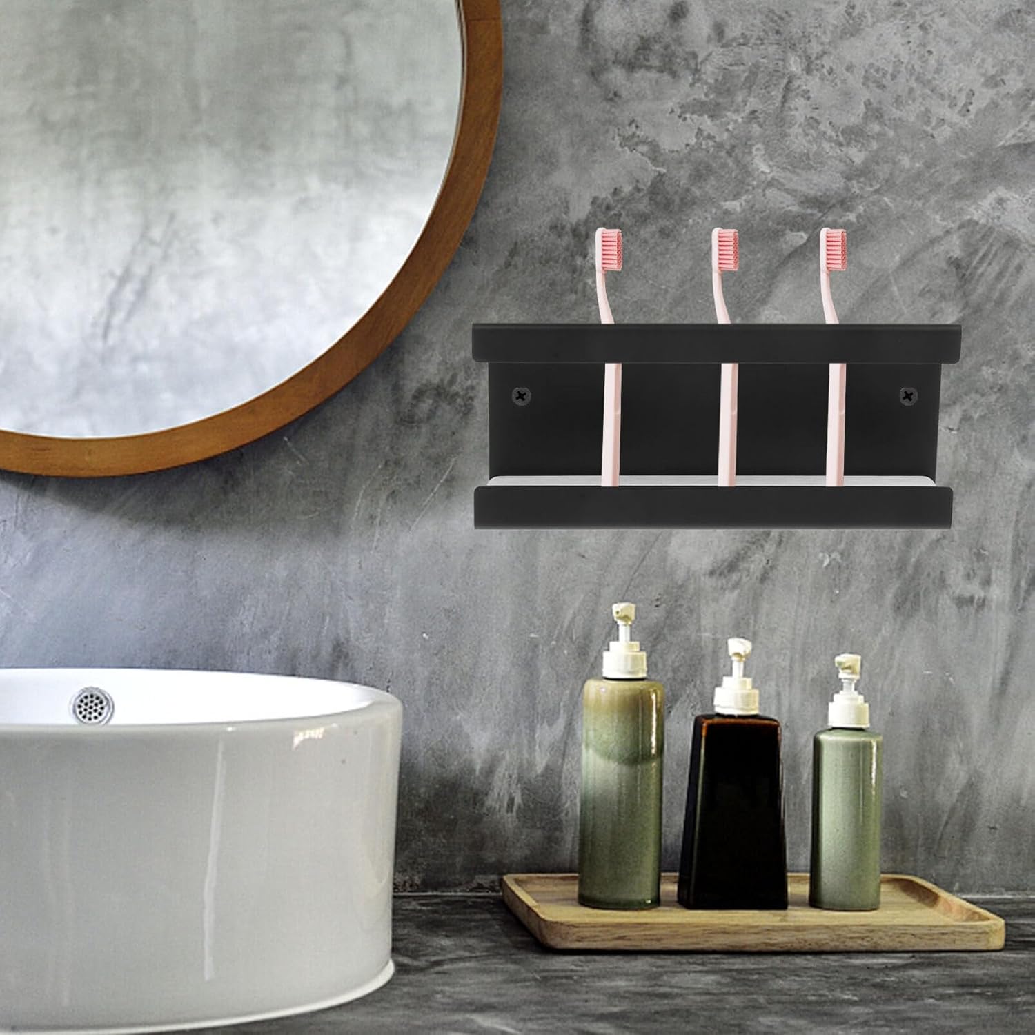 Stainless Steel Electric Toothbrush Organizer