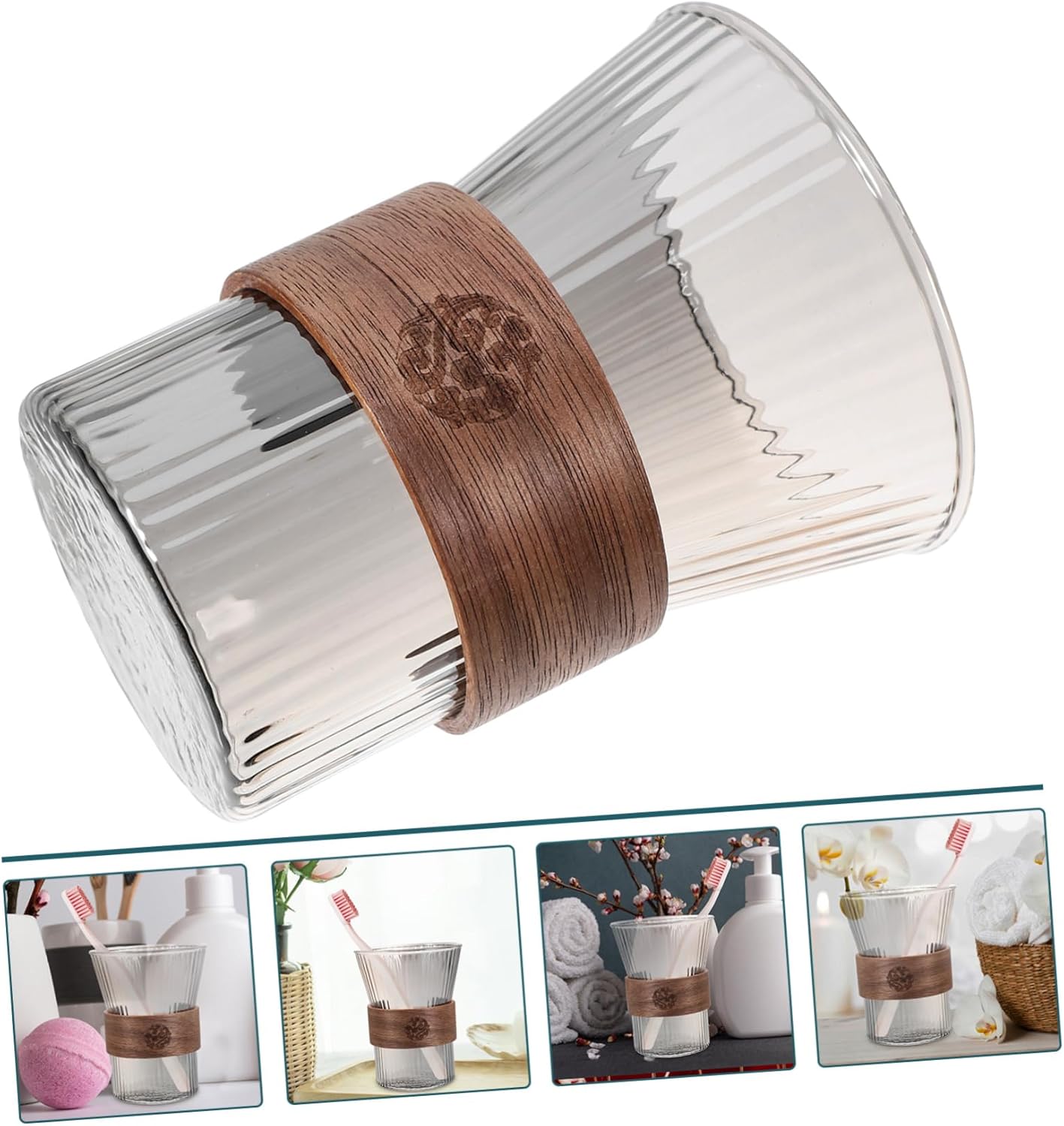 Multipurpose Reusable Glass Toothbrush Cup