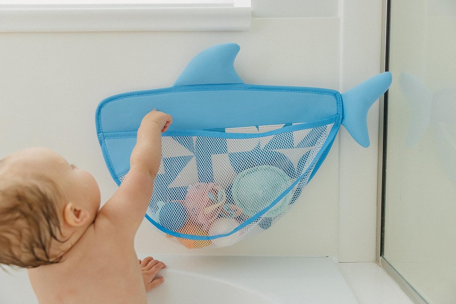 Copper Pearl Oceana Extra-Large Mesh Bath Toy Holder with Suction Cups