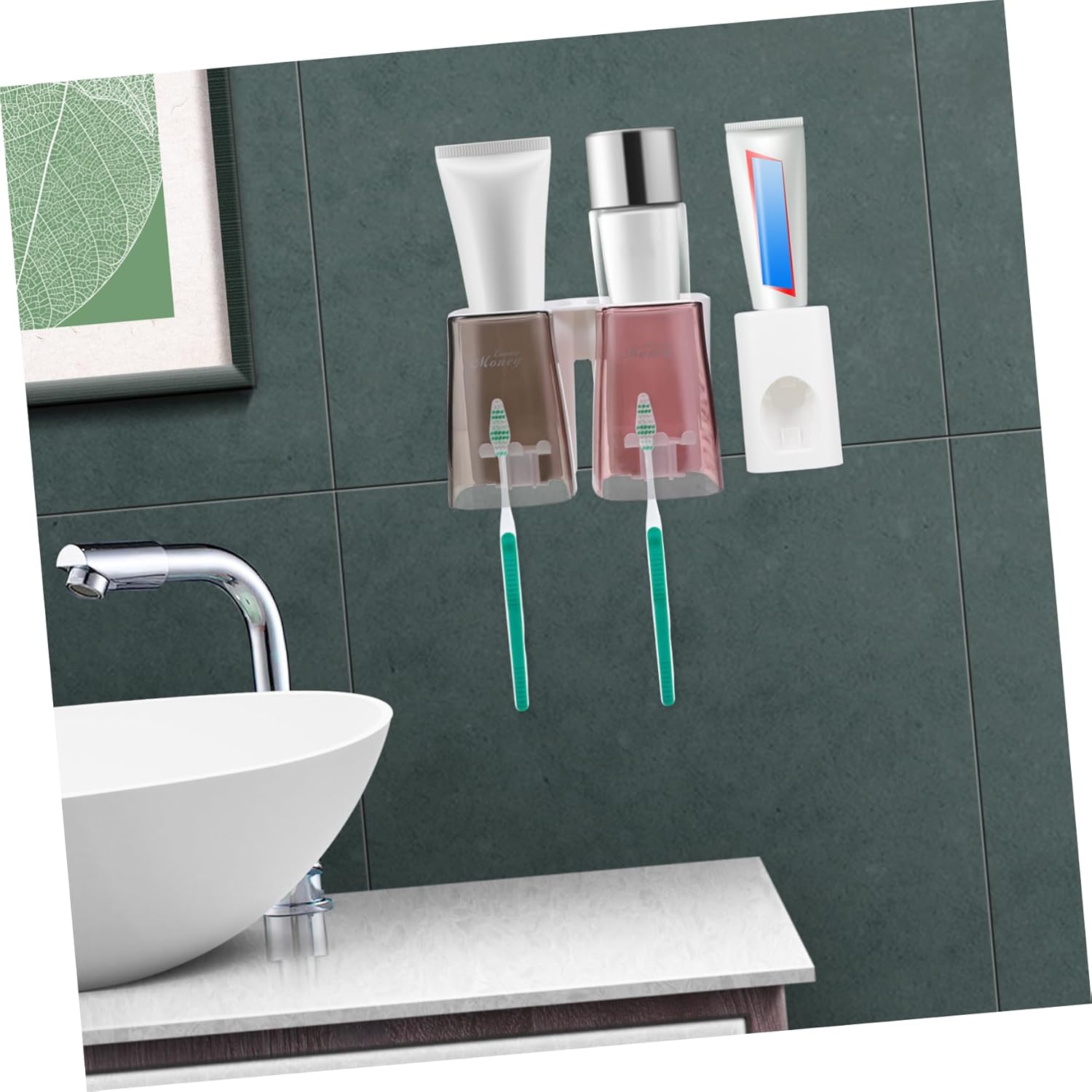 Holibanna Toothpaste and Toothbrush Storage Rack