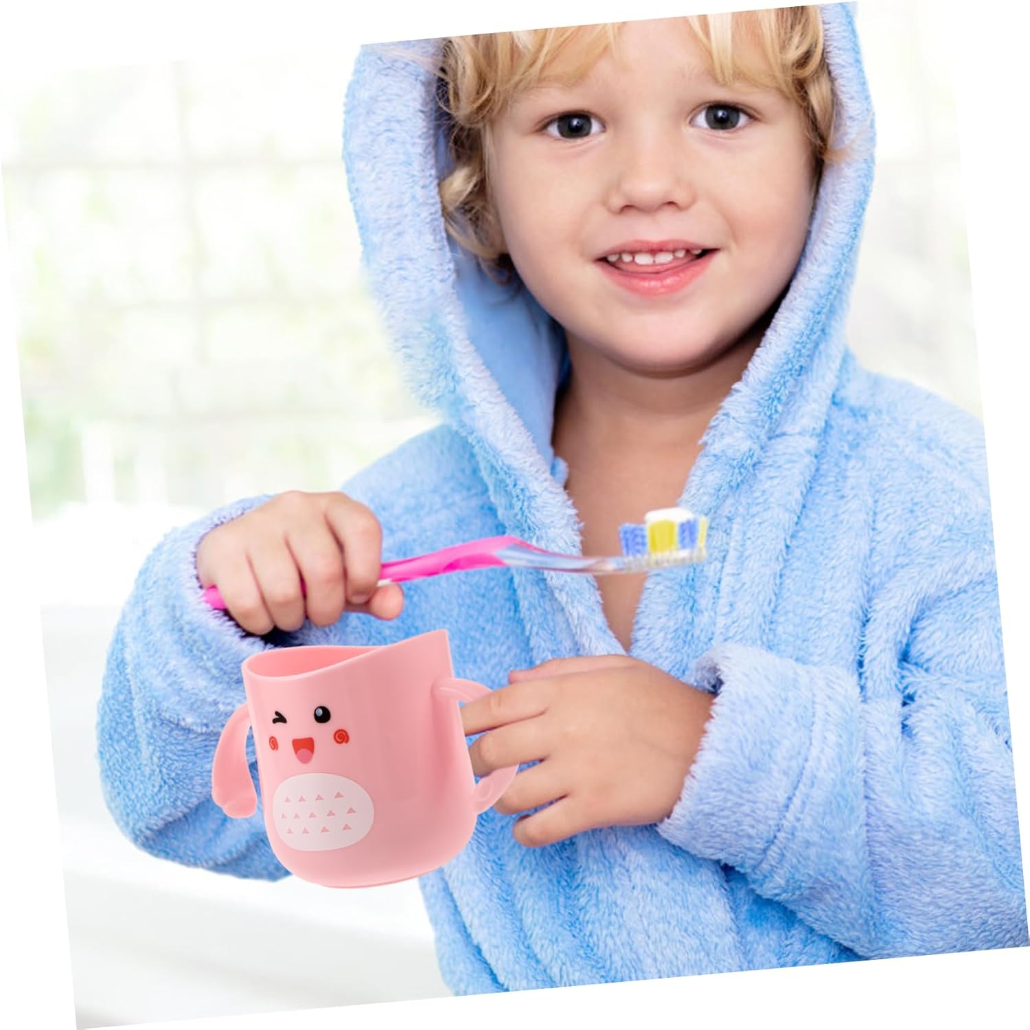 Kid-Friendly Boy Girl Toothbrush Cup