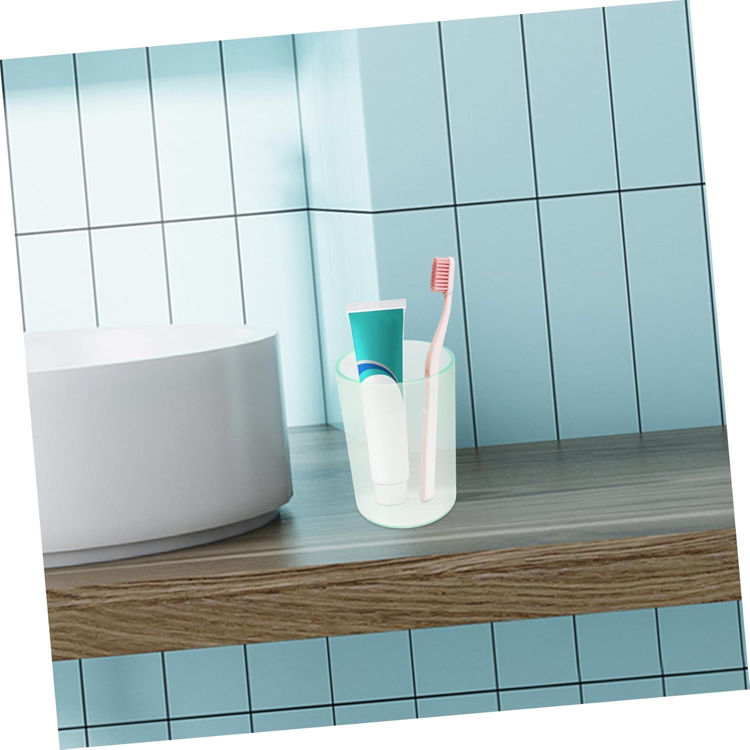 Transparent Toothbrush Cup Gargle Mug for Home and Travel