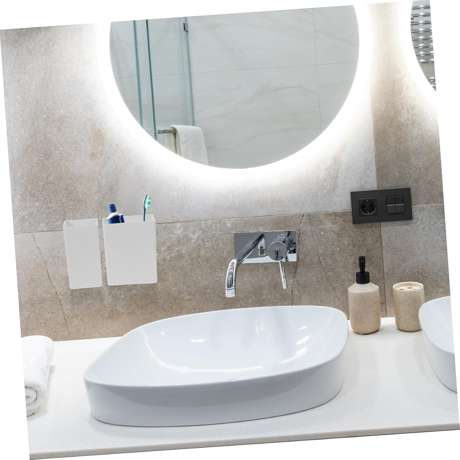 2-Piece Wall-Mounted Toothbrush Holders