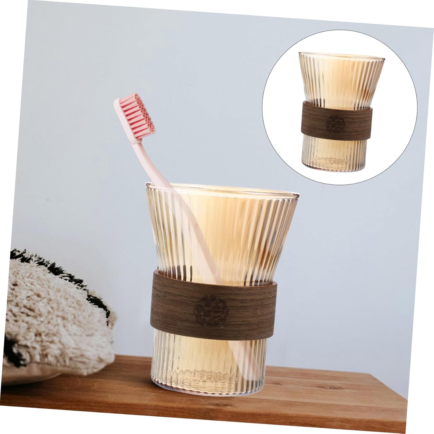 MAGICLULU Elegant Glass Toothbrush Cup