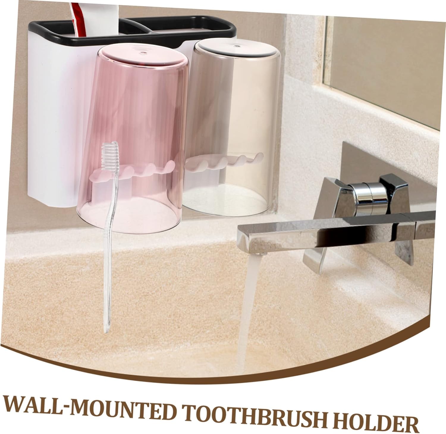Elegant Wall-Mounted Toothbrush Organizer