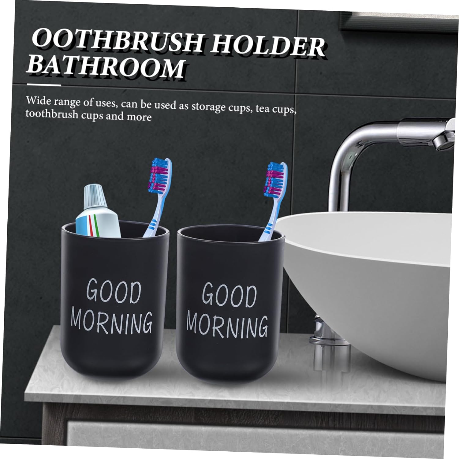 Alipis 2-Piece Multi-Purpose Toothbrush Dispenser Set