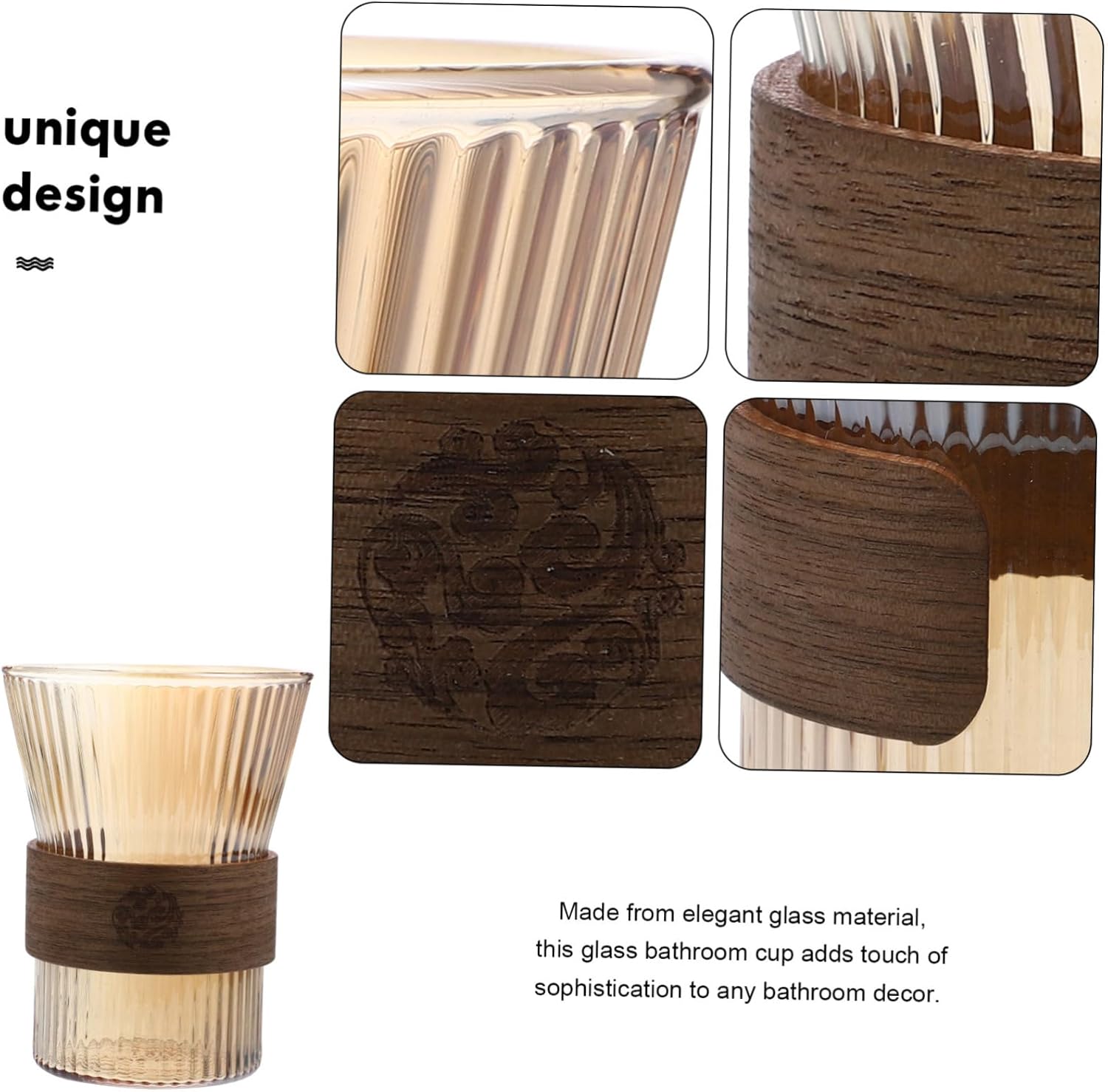 Elegant Toothbrush Container Comfortable Reusable Glass Cup