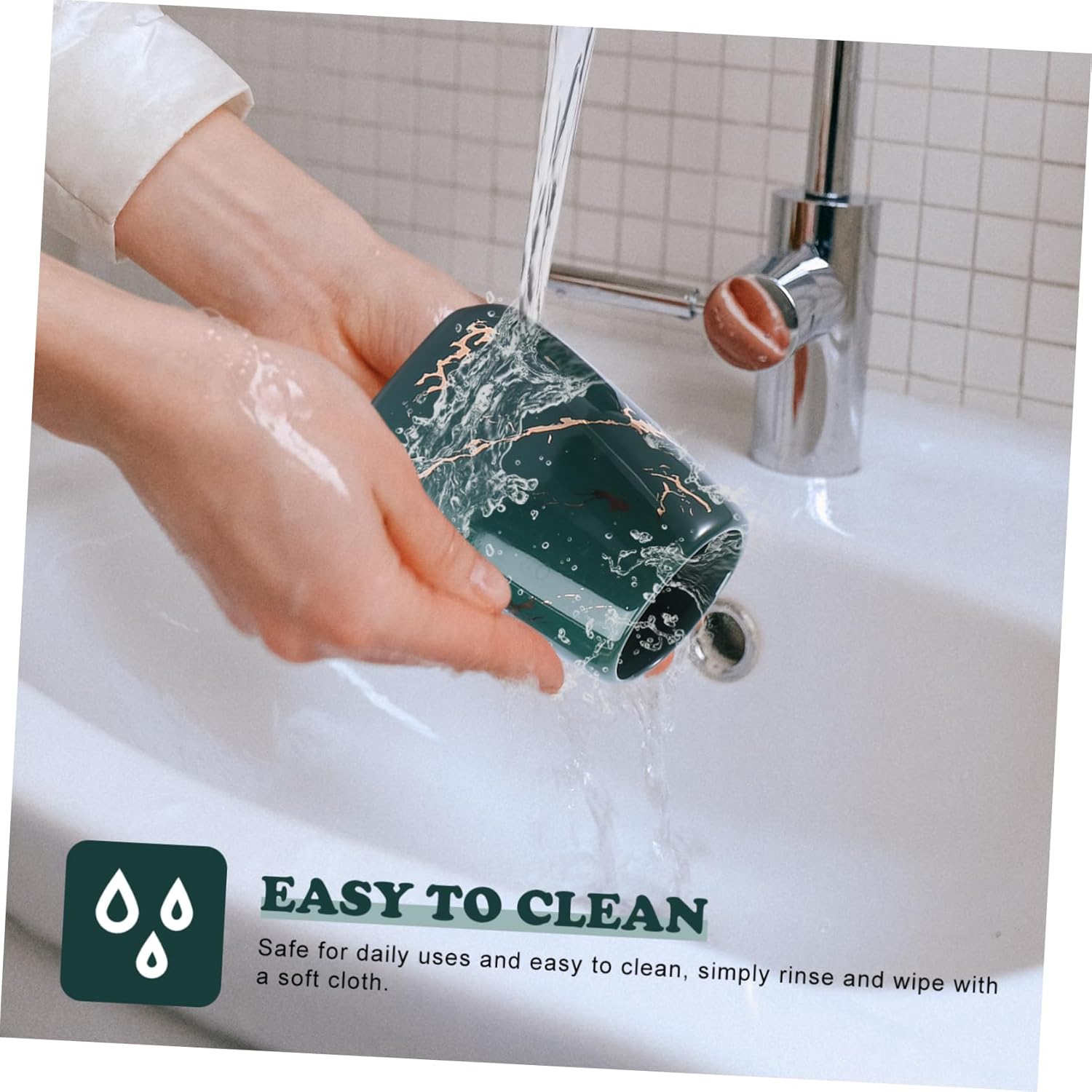 Elegant 3-Piece Bathroom Set - Soap Dish Lotion Toothbrush Holder
