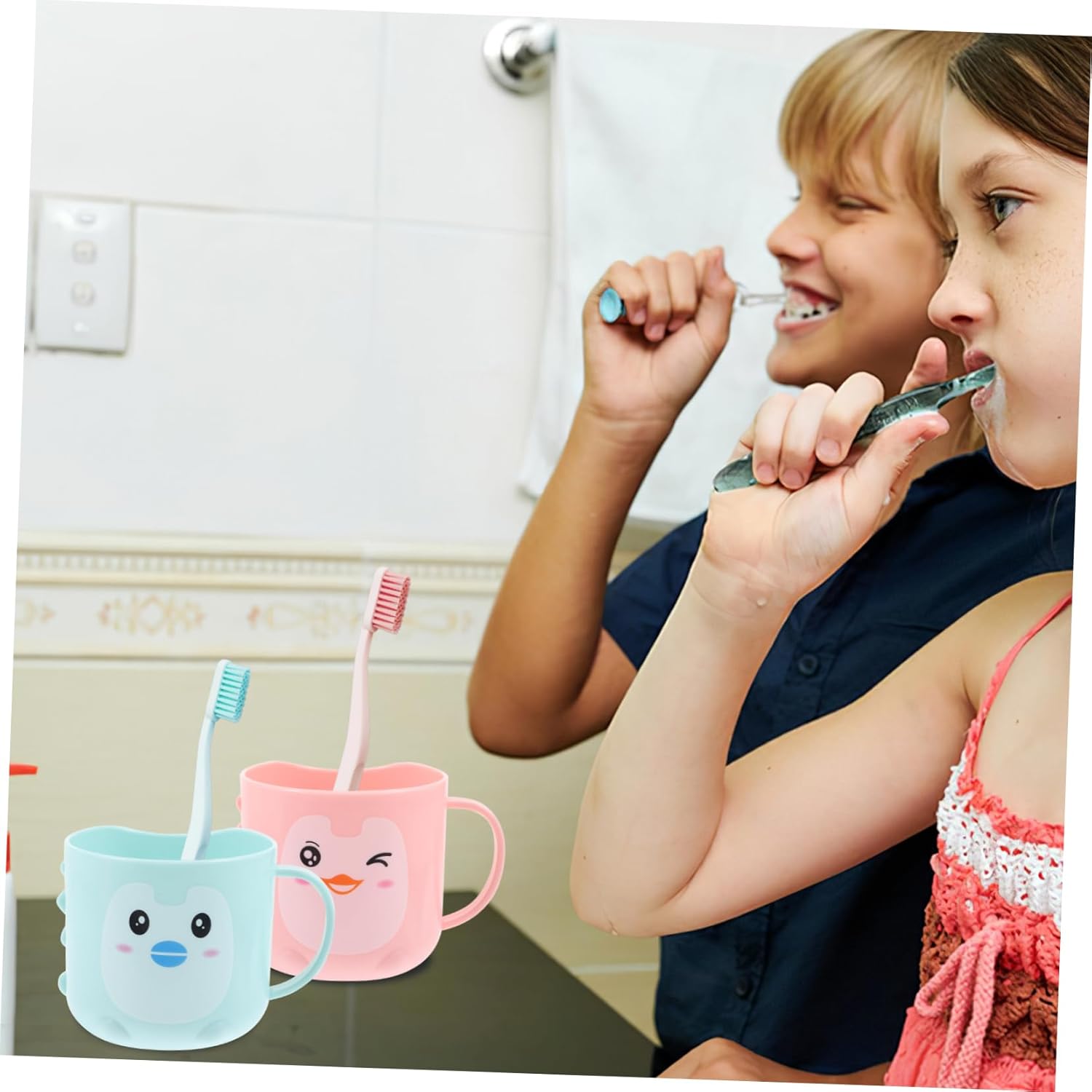 4-Piece Kids Toothbrush Gargle Cup Set