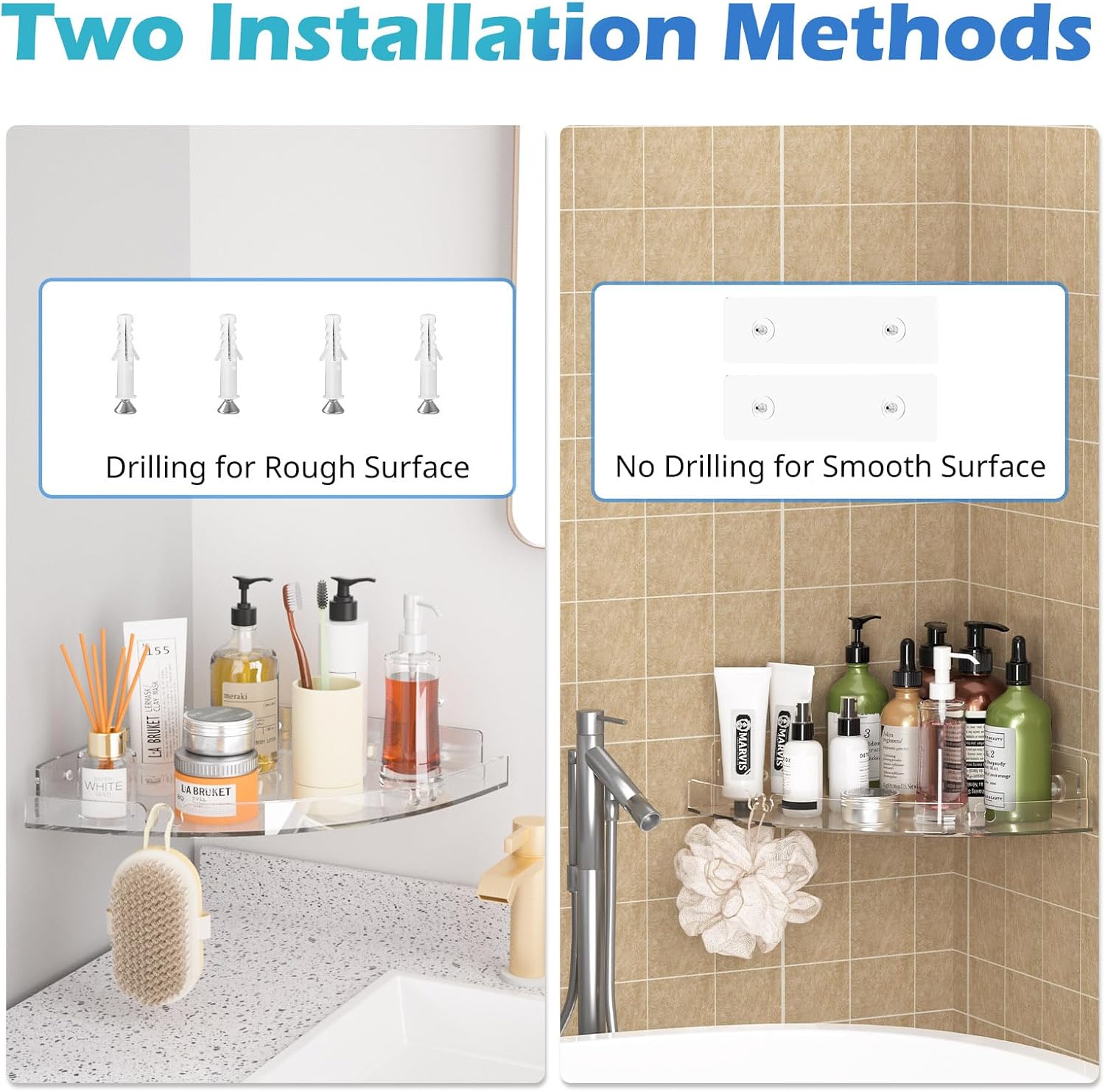 2-Piece Heavy Duty Corner Shower Caddy