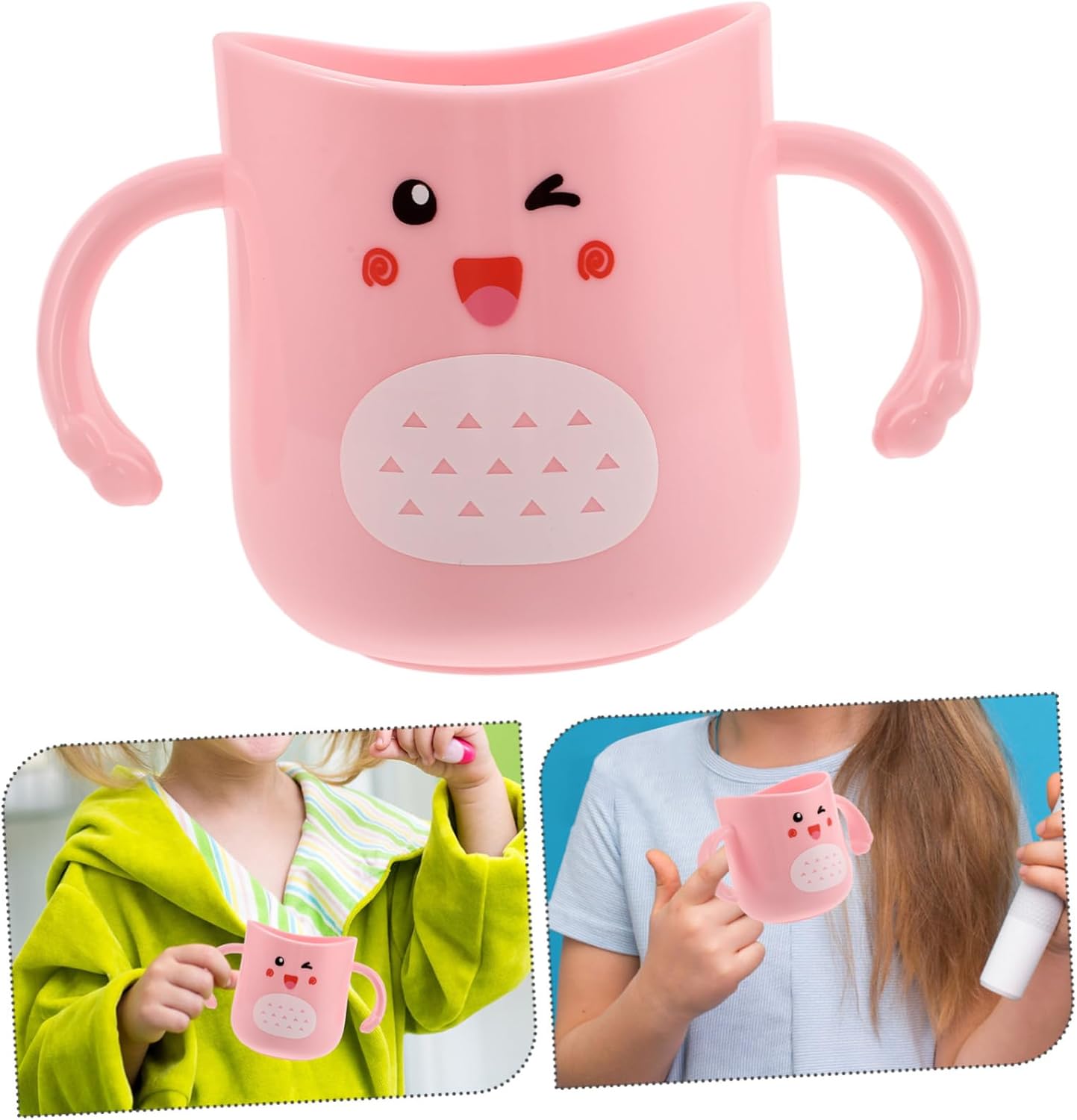 HAPINARY Cartoon Toothbrush Cup for Boys Girls - Easy to Clean Child-Friendly