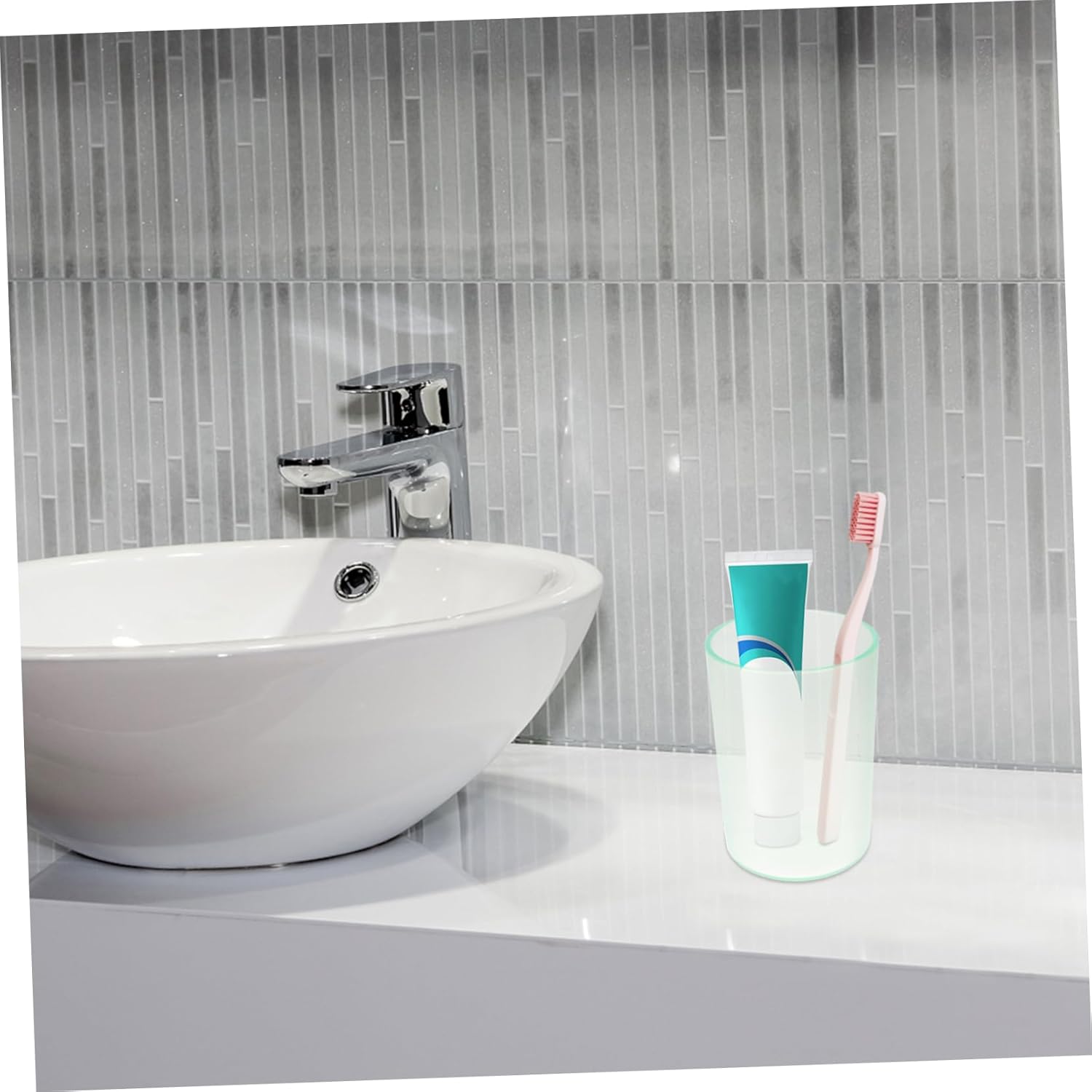 Wakauto Transparent Toothbrush Cup Gargle Mug for Home Use