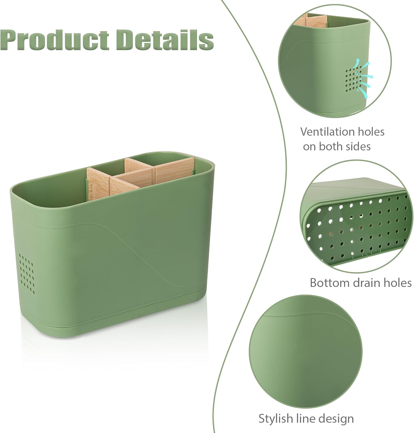 Eco-Friendly Electric Toothbrush Holder with Bamboo Design