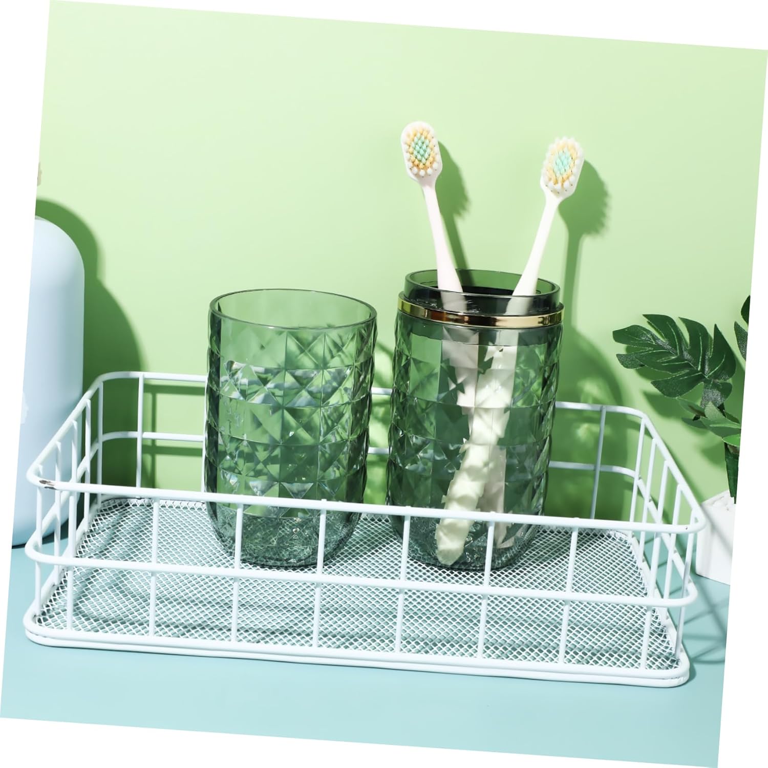 Portable Dual Use Toothbrush Mouthwash Holder for Travel