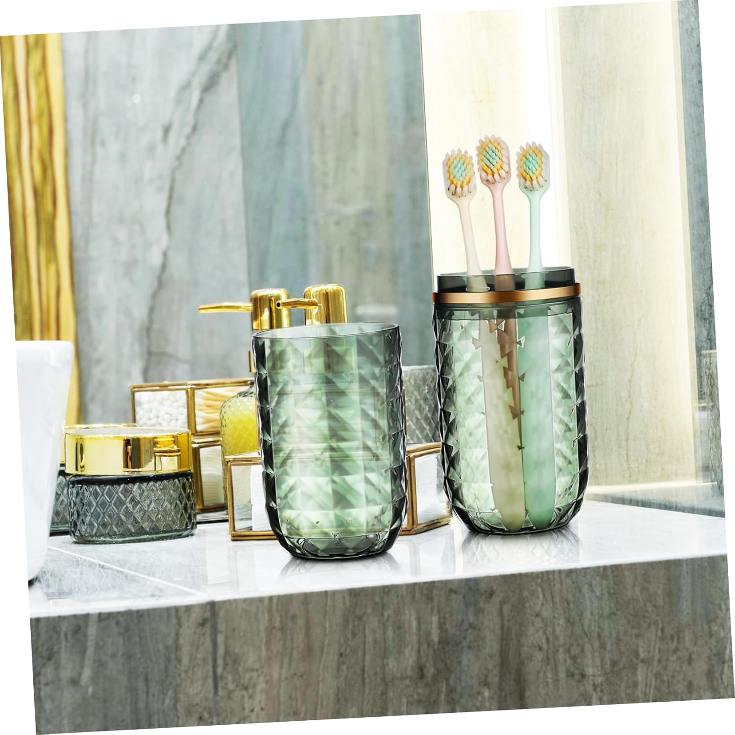 Dual-Purpose Travel Toothbrush Cup Organizer