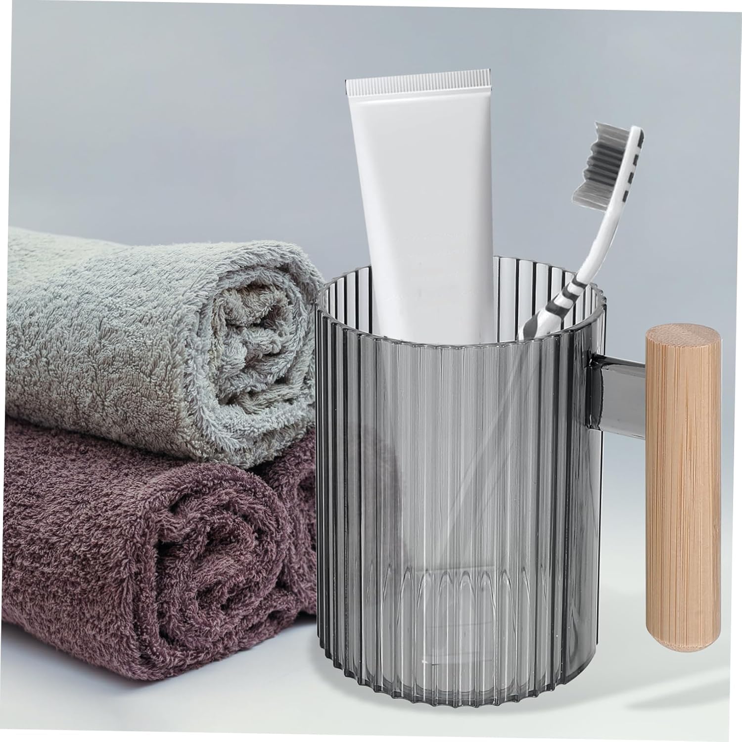 PRETYZOOM 4-Piece Toothbrush Cup Set for Bathroom