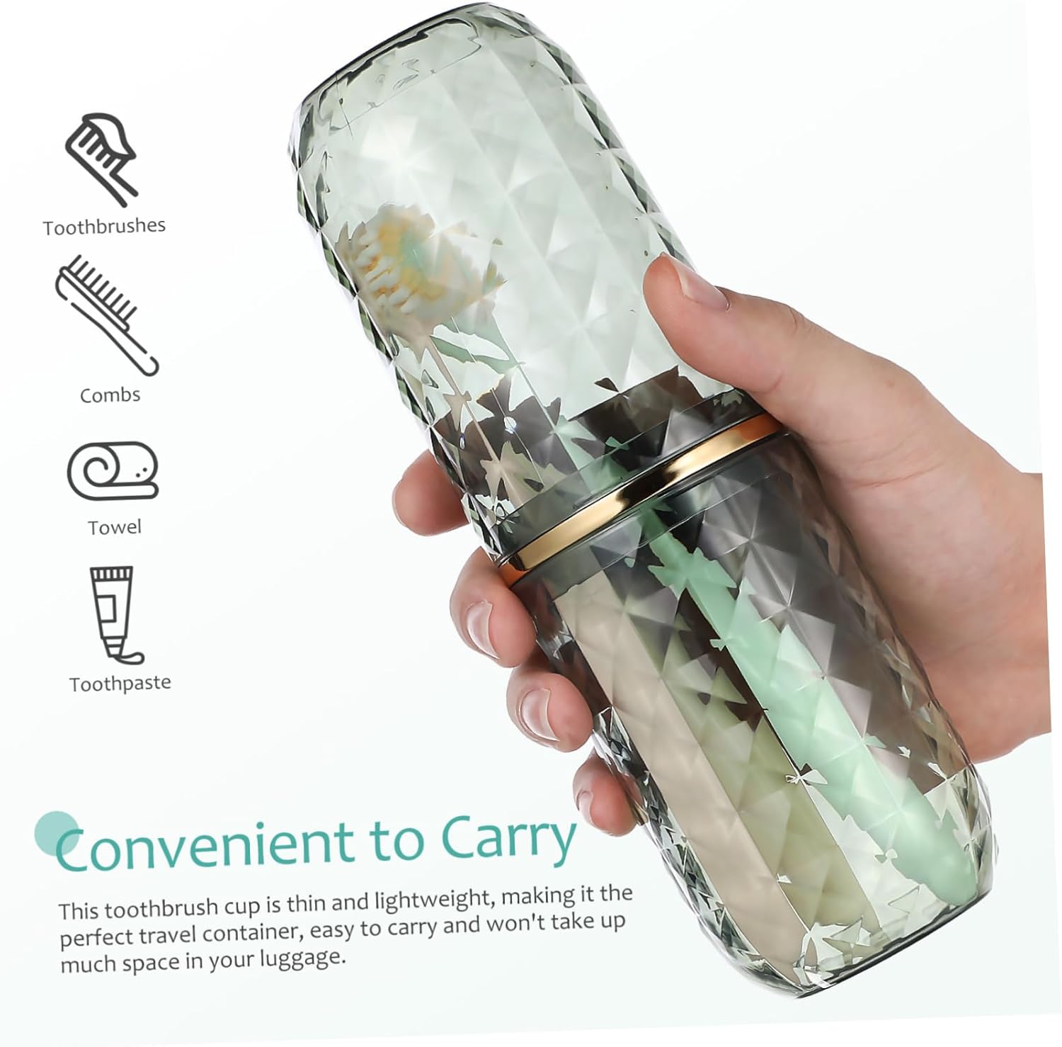 Stylish Travel Case for Toothbrush Toothpaste
