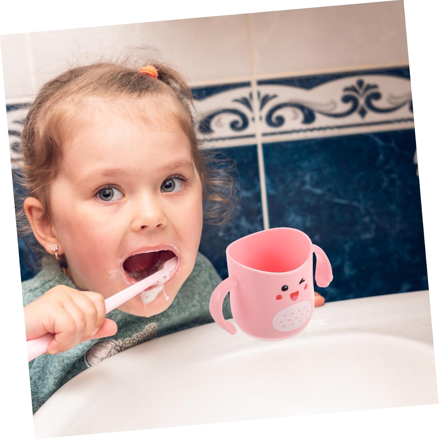 Kid-Friendly Boy Girl Toothbrush Cup