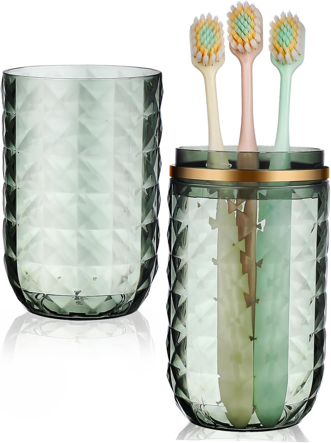 Stylish Dual Function Travel Toothbrush Holder and Mouthwash Cup