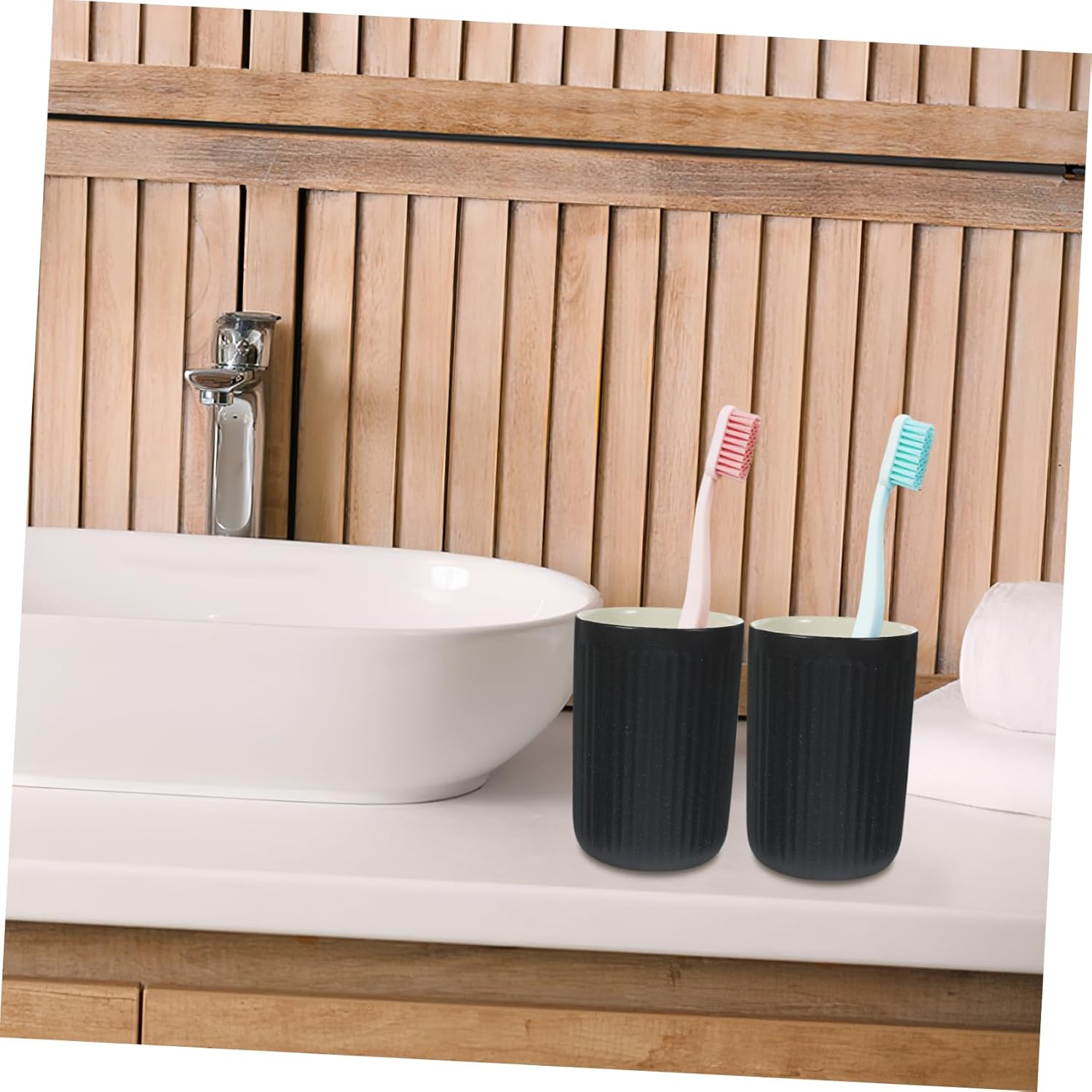 Gleavi 2pc Retro Bathroom Toothbrush Holder