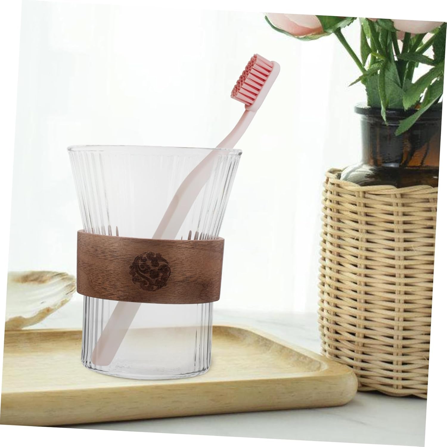 Cabilock Glass Toothbrush Cup for Oral Care and Mobility
