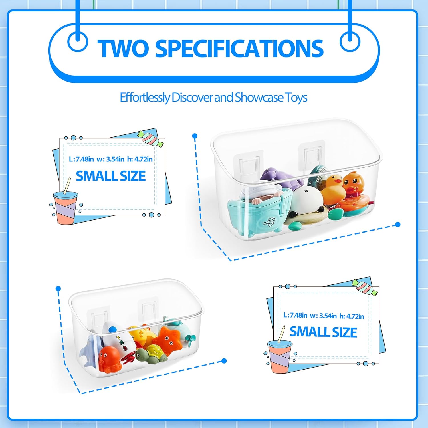 Durable Bath Toy Storage Organizer for Kids
