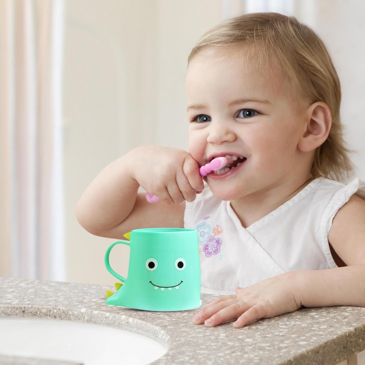 Cartoon Bathroom Toothbrush Mugs 4PCS Cartoon Toothbrush Mugs