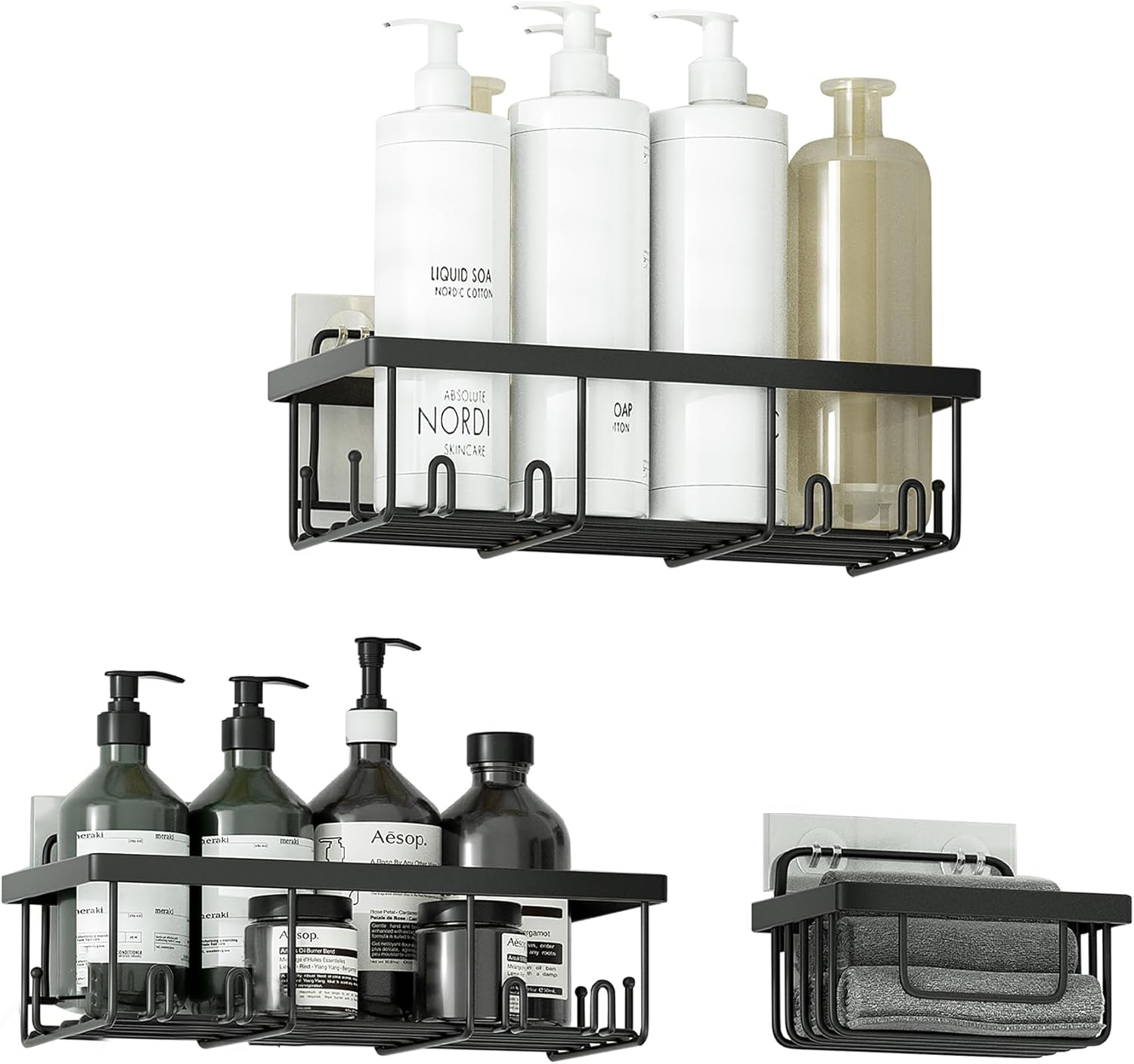 Veluckin 6-Piece Task Caddy Set for Bathroom and Kitchen Storage
