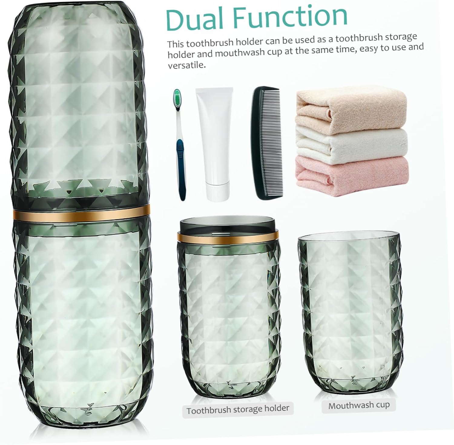 Dual-Purpose Travel Toothbrush Cup Organizer