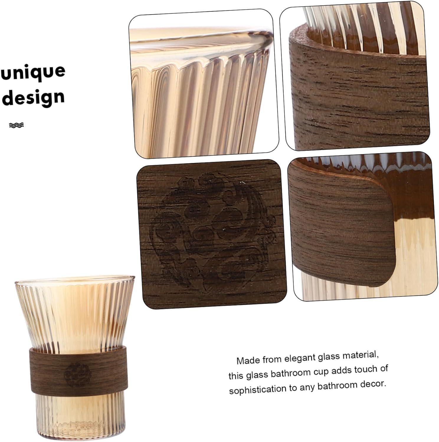 Bathroom Toothbrush Cup Reusable Glass Tumbler