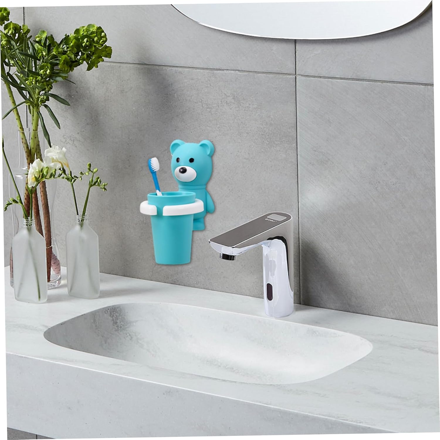 ESiiFuu Cute Bear Toothbrush Holder Set