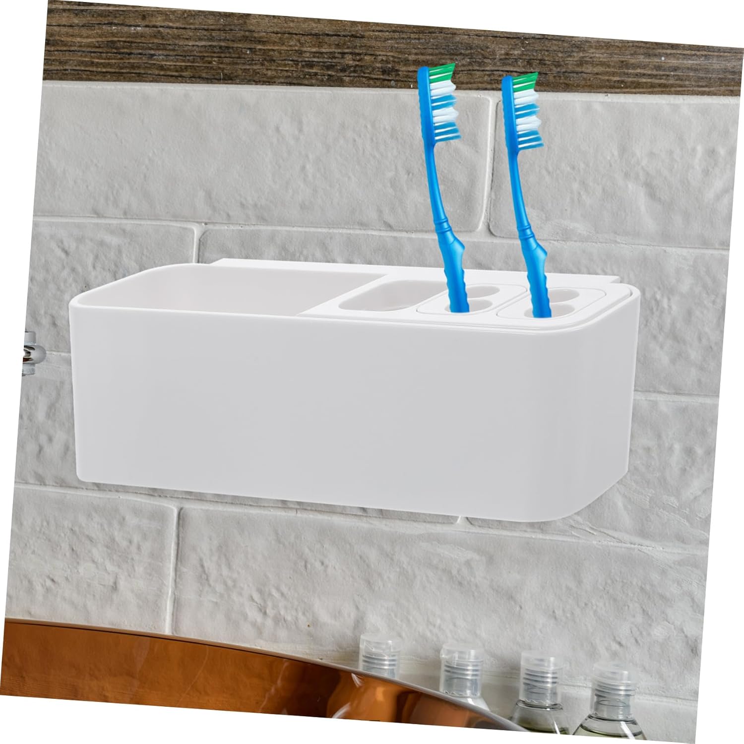 Space-Saving Wall-Mounted Toothbrush Holder