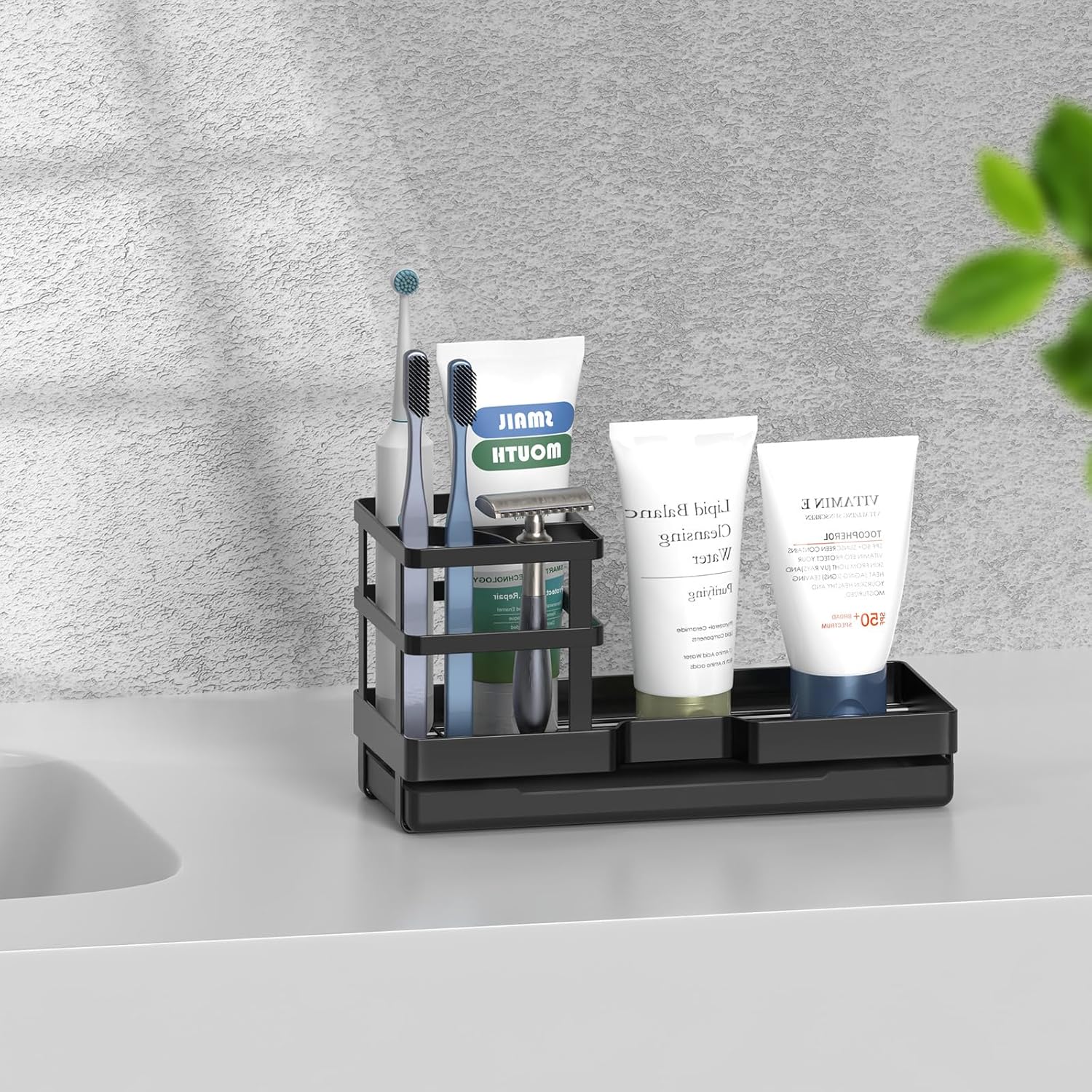 Stylish Toothbrush Swab Holder Set for Bathroom