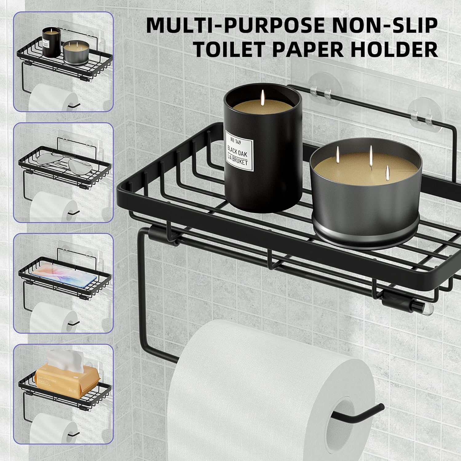 Veluckin 6-Piece Task Caddy Set for Bathroom and Kitchen Storage