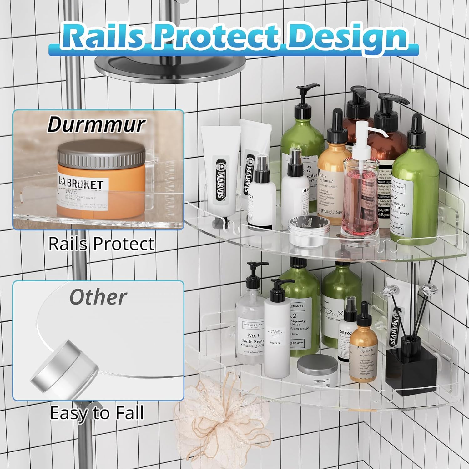 2-Piece Heavy Duty Corner Shower Caddy