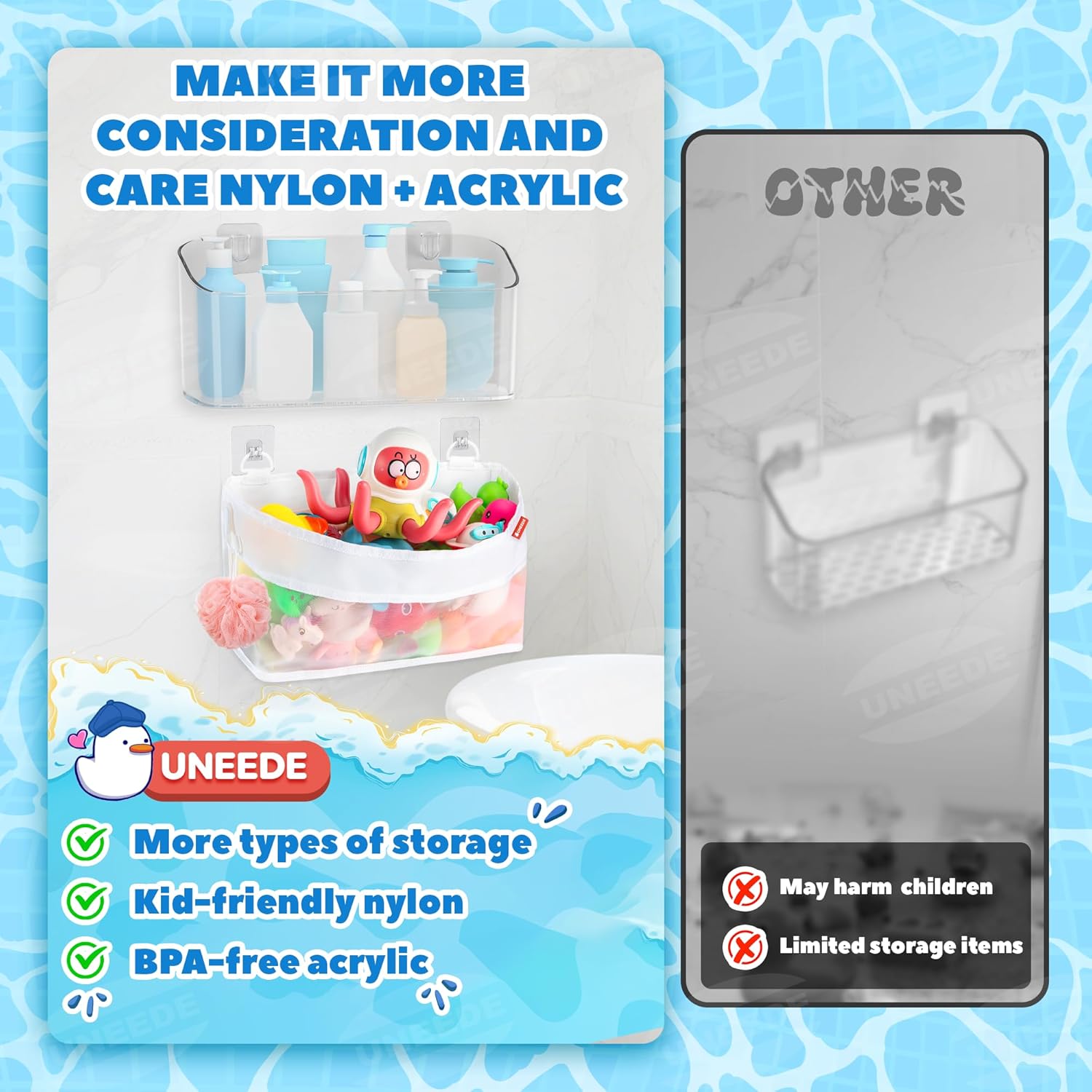 Double-Action Bath Organizer Set