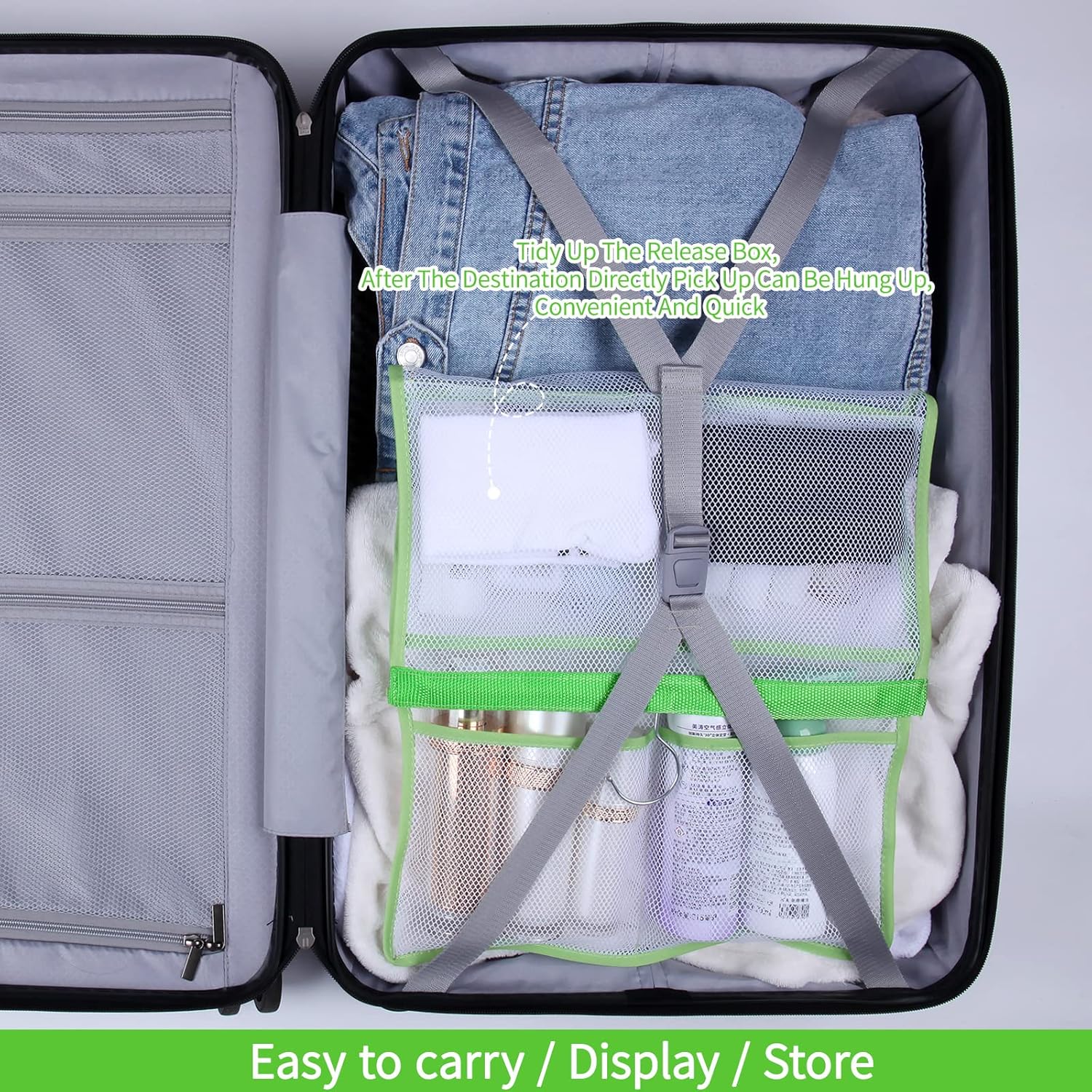 GUMQDD 6 Storage Pockets Mesh Shower Caddy