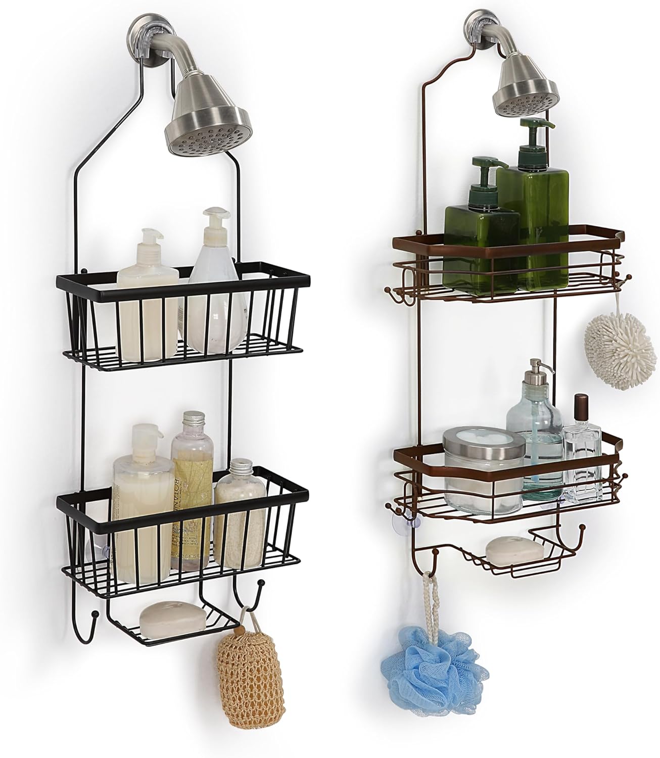 Stylish Functional SunnyPoint Bathroom Caddy Over the Shower Head